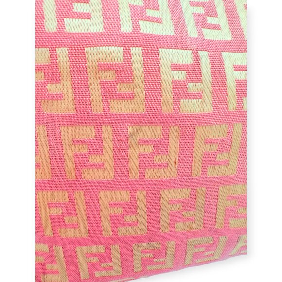 Fendi Zucca Zuccino Pink Canvas Pochette Shoulder Bag - Picture 7 of 16